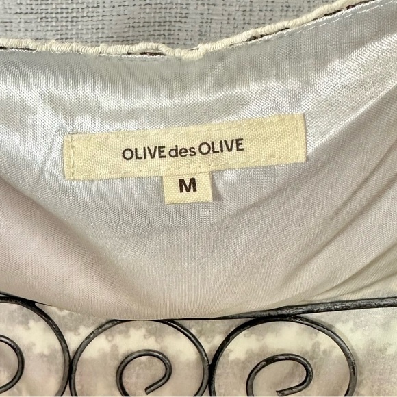 olive des olive 3/4 sleeve paisley boho dress size M - Picture 7 of 13